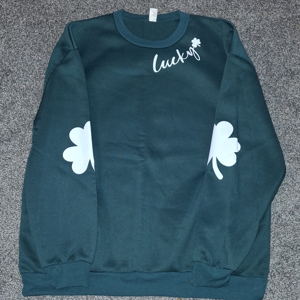 Lucky Dark Green Crewneck Sweatshirt XXL